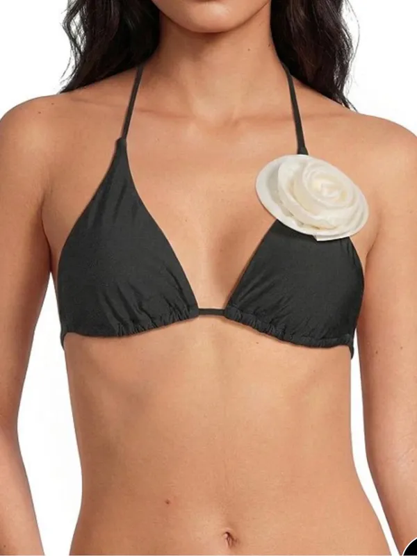 Gianni Bini Rosette Mauve/Nude 2 Piece Bikini Size M - Image 3