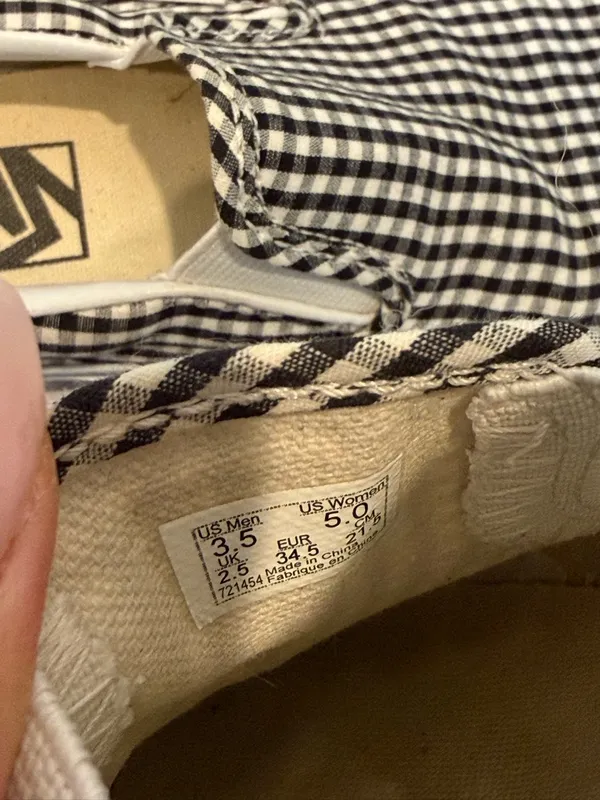 Vans Slip-On Sneakers Black and White Gingham - Image 3