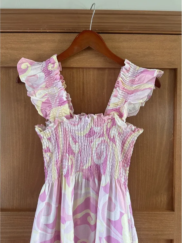 Hill House Home The Ellie Nap Dress in Pink Candy Kaleidoscope Women’s size XS - Image 3