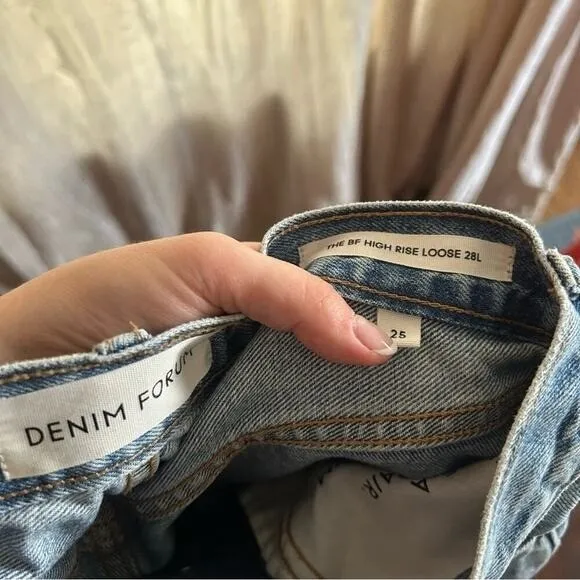 Denim Forum Aritzia The BF High Rise Loose 28L Jeans Boyfriend‎ Denim Size 25 - Image 2