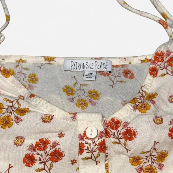 Patrons-of-peace Women's Cream and Orange Dress - Image 3