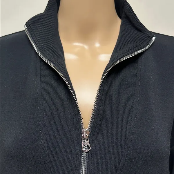 Varley Double Soft Black Masie Longline Sweat Shirt size S - Image 4