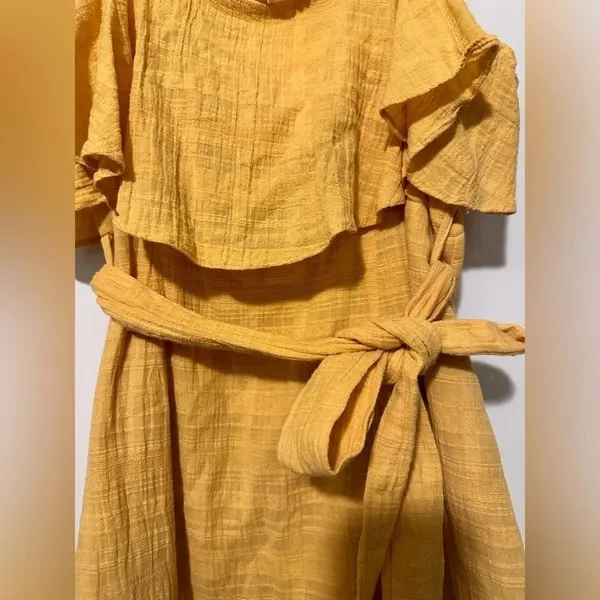 Here comes the sun mustard sleeveless dress size M - Image 3