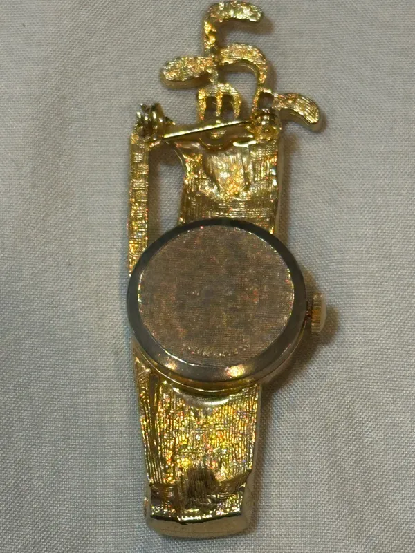 Vintage Gold-tone Ladies Gold Watch Pendant - Image 4