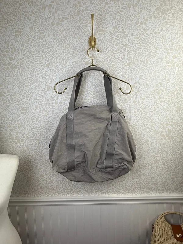 Kipling Gray and Purple Large Nylon Tote Bag - Image 10