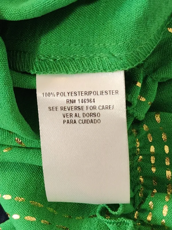 Signature by Robbie Bee Sleeveless Green and Gold Ruffle Mini Dress Size Small - Image 9
