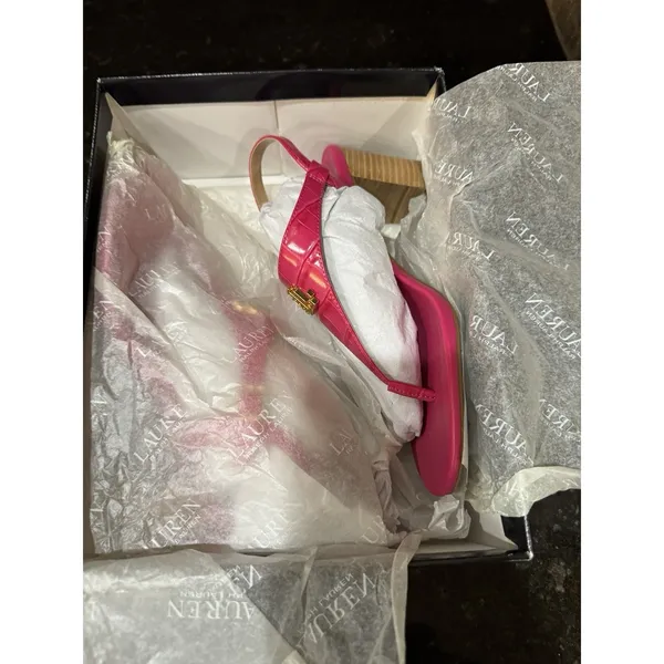 Lauren by Ralph‎ Lauren Women's Westcott Ii Heel Sandal Pump Pink Size 9.5! - Image 9