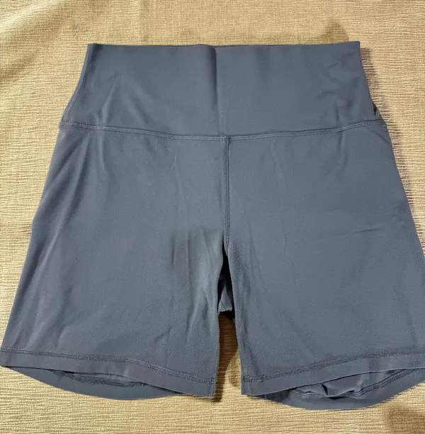 CRZ YOGA Women’s High Rise Biker Shorts Gray Yoga Workout Athletic Stretch - Image 7