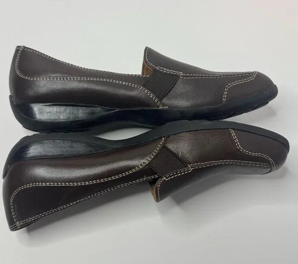 Natural Soul By Naturalizer 'Camelia'Brown Leather Loafers Size 7M - Image 5