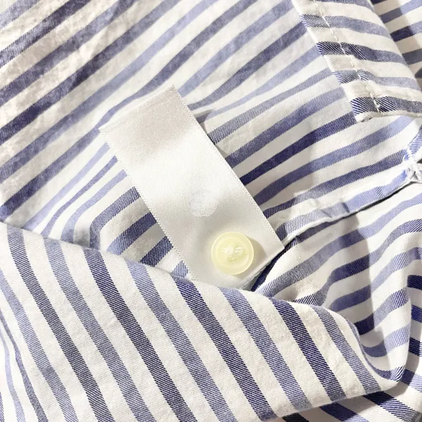 New Everlane 100% Cotton The Woven PJ Button Down Top Blue Stripe Size XL - Image 18