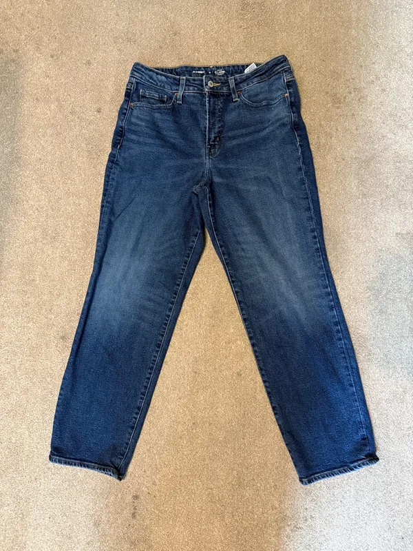 Old Navy Dark Was High Rise OG Loose Jeans Size 12 - Image 2