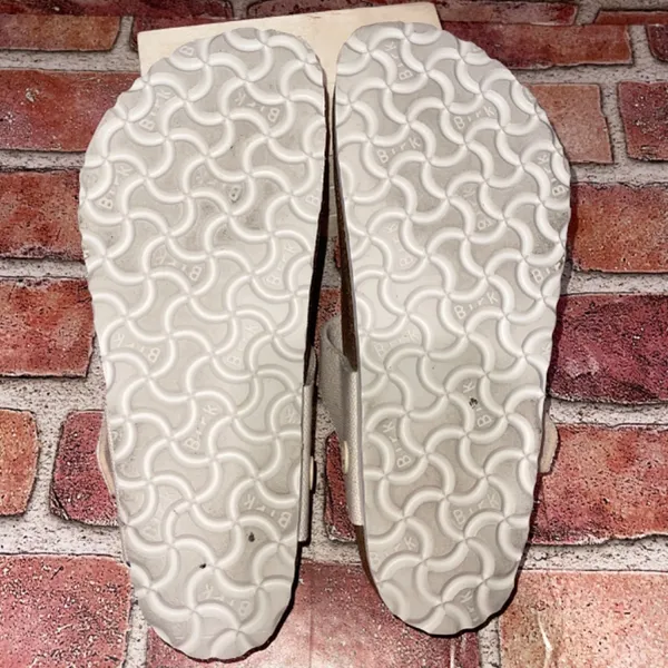 Pre-Owned Birkenstock Gizeh Canvas Vegan Thong Sandal Eggshell Beige Size 6 - Image 6