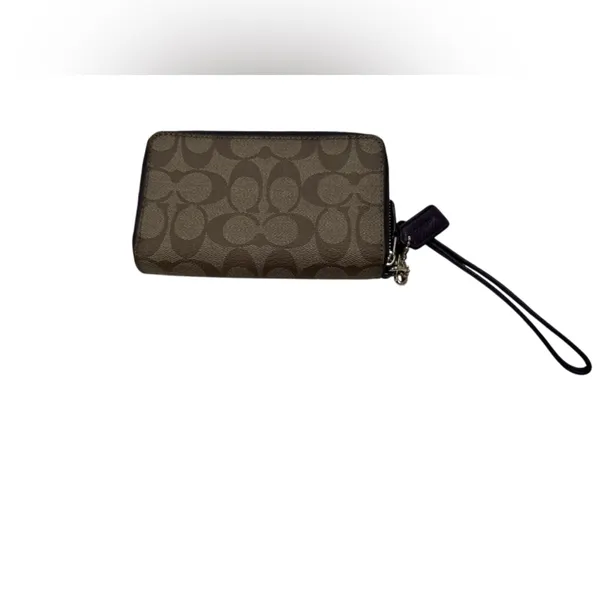 Coach Long Zip Around Wallet Purple Signature Canvas - Image 3