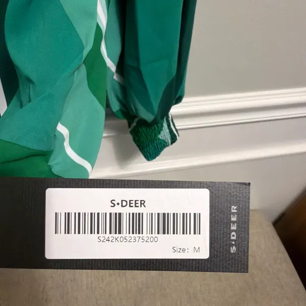 S.deer button down dress shirt Green Size M - Image 2