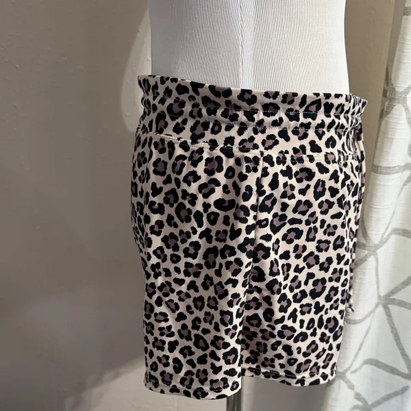 Leopard Print Women's swimming Shorts Brown Size L - Image 3