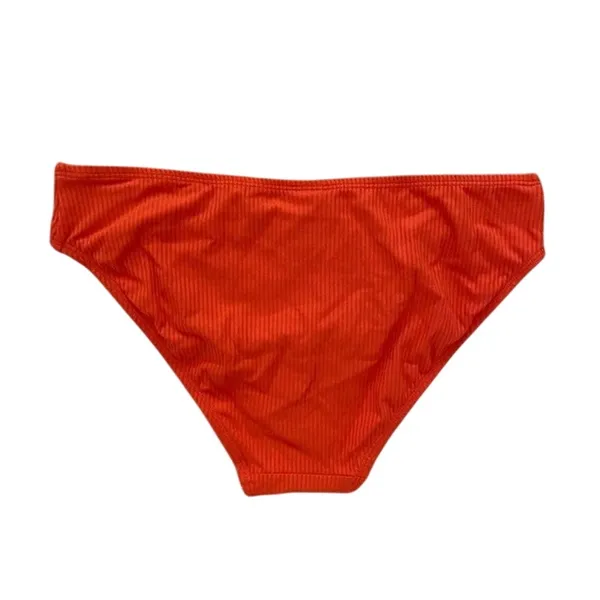 NWT Andie Swim The Bikini Rib Bottom Medium Coverage Low Rise Large Sire Orange - Image 6