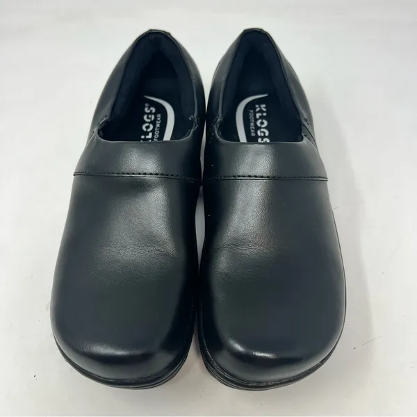 Klogs Mission Black Leather Slip Resistant Nursing Work Clogs Women’s Sz 6 - Image 2