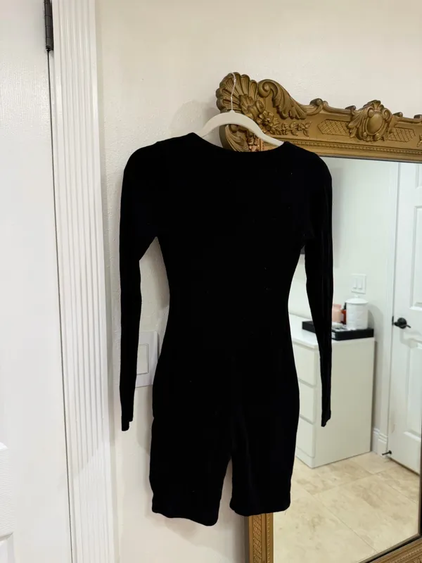 Naked Wardrobe Jumpsuit Black Long Sleeve Medium - Image 3