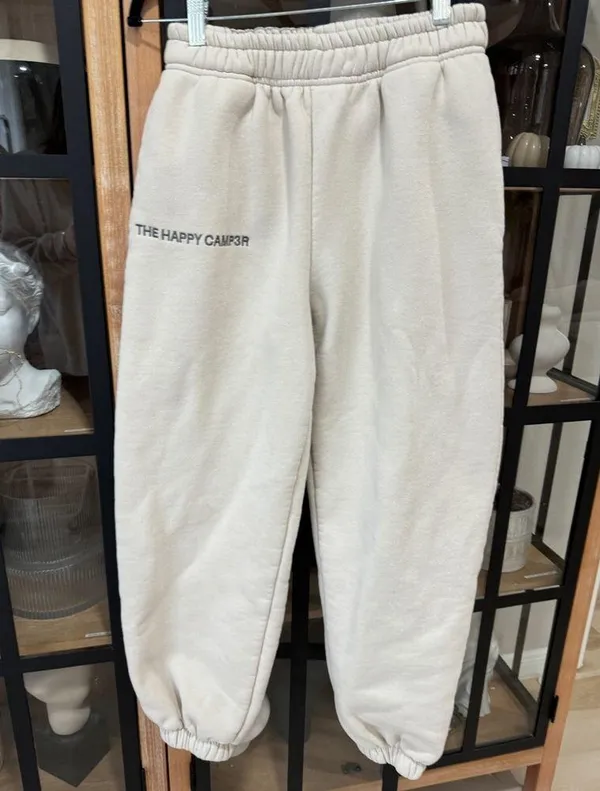 The Happy Camp3r cloud sweatpants beige embroidered soft joggers pockets fleece - Image 8