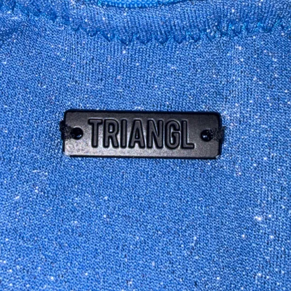 Triangl Blue Sparkle High Cut Cheeky Bikini Bottoms Medium - Image 6