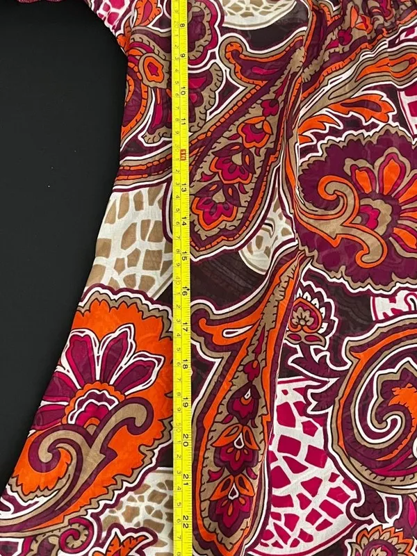Charlotte Russe Multicolor Paisley Off-Shoulder Blouse - Image 6