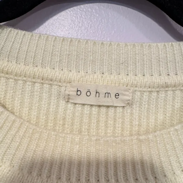 Colorblock Bohme Sweater in Cream,‎ Gray, and Brown - Image 2