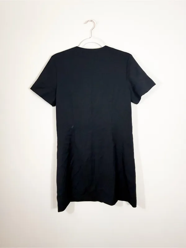 NWT Abercrombie Mara Black Short Sleeve Button Front Mini Dress Medium - Image 3