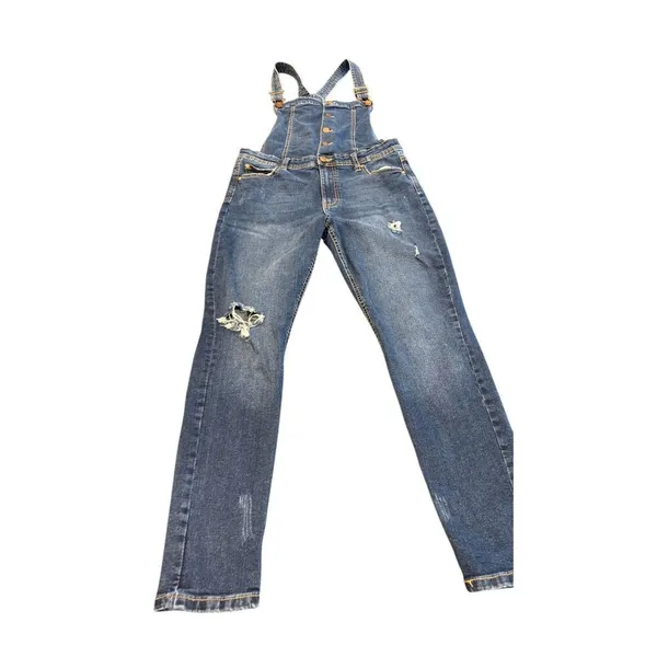 Celebrity Pink Ripped Denim Overall size L - Image 6