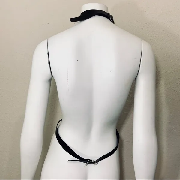 Black Harness Chunky Chain Belt New - Image 11
