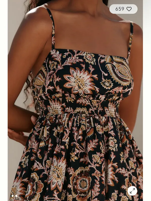 NWOT Anthropologie Celandine Straight-Neck Tiered Mini Dress - Image 5