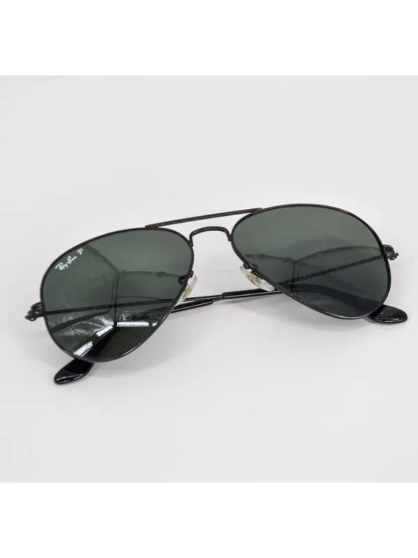 Ray-Ban Aviator Large Metal Total Black Polarized Sunglasses RB3025 002/58 - Image 3