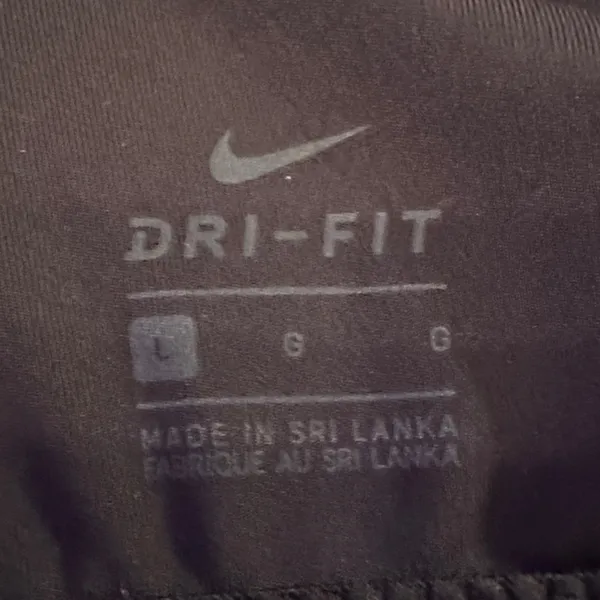Nike Women's Black Sports Bra with White Logo - Image 3