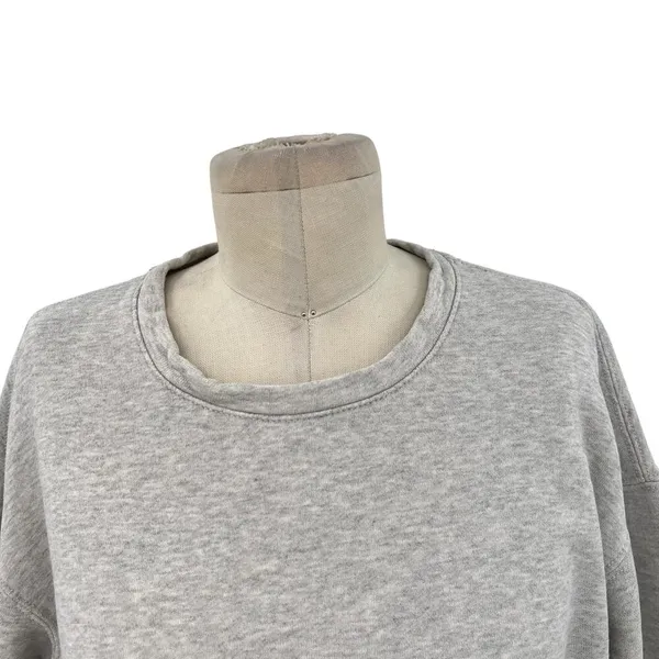 James Perse Light‎ Gray Crew Neck Terry Cotton Sweatshirt Size 0 / XS - Image 3