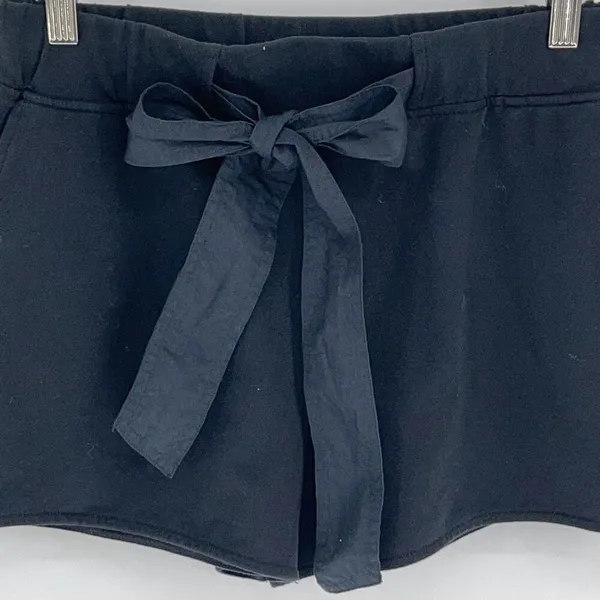 Sundays Womens Scarlet Cotton Blend Bow Tie Waist Paperbag Shorts Black Size Sma - Image 2