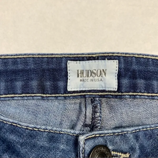 Hudson Flap Pocket Medium Wash Stretch Straight Leg Jean Womens Size‎ 26 HEMMED - Image 5
