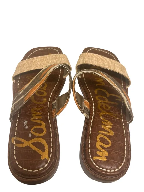 NWOB Sam Edelman Haydee Slides Boho Beige Orange 6.5 - Image 12