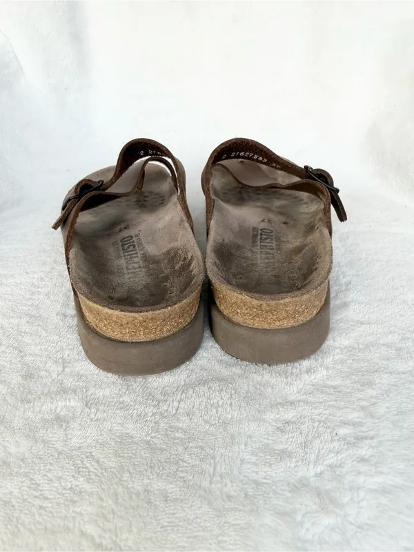 Mephisto Brown Leather Buckle Toe - Image 4