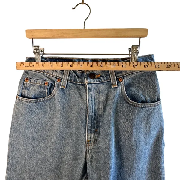 Levi's 550‎ Vintage 90s Mom Jeans Light Wash Denim High Waisted USA Made Size 9 - Image 5
