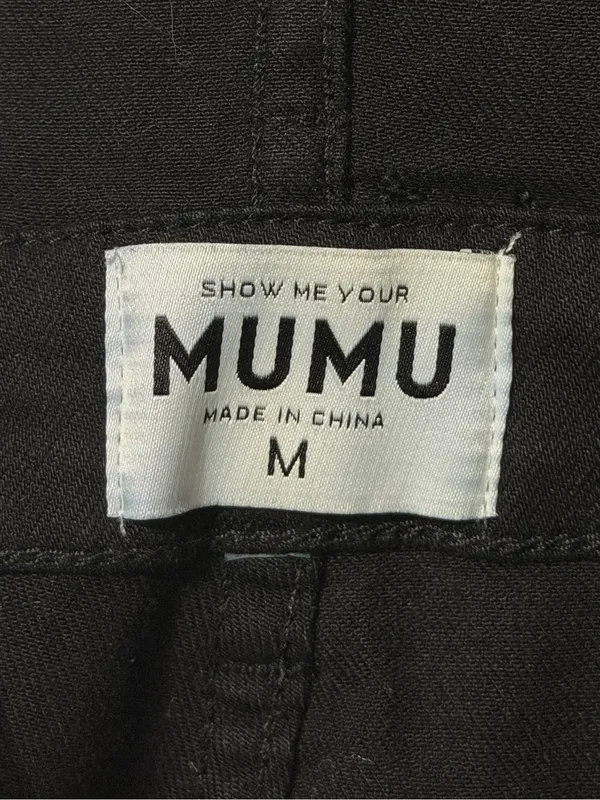 Show Me Your Mumu Berkeley Bell Overalls Size Medium Black Western Cowgirl Boho - Image 3