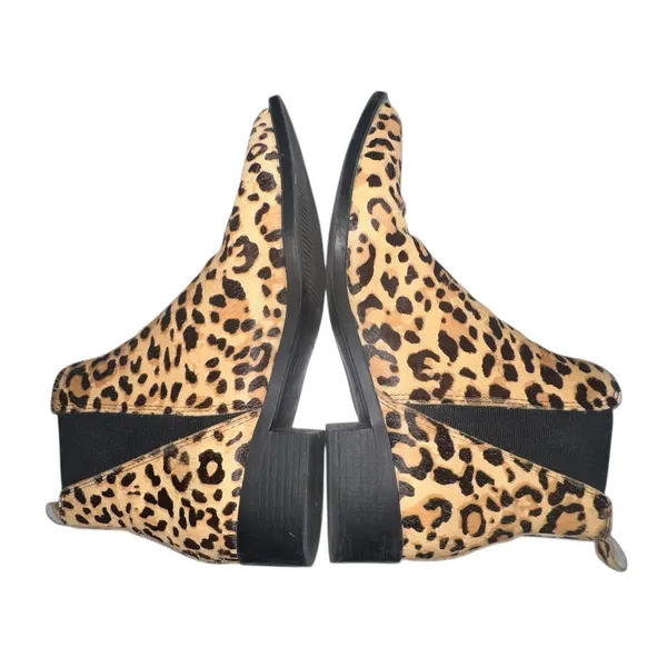 Steve Madden Womens Ankle Boots 7.5 Leopard Print Jerry Calf Hair Pull On Boots‎ - Image 6