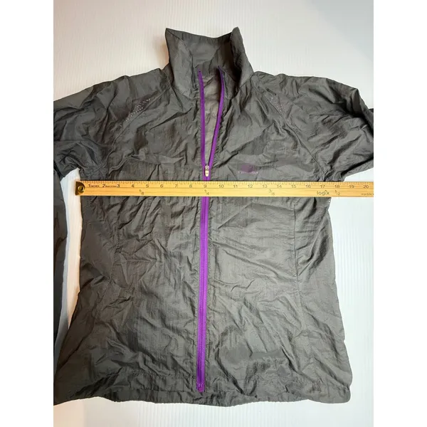 Helly Hansen Womens Gray Purple Full Zip‎ Lightweight Windbreaker Jacket Small - Image 3