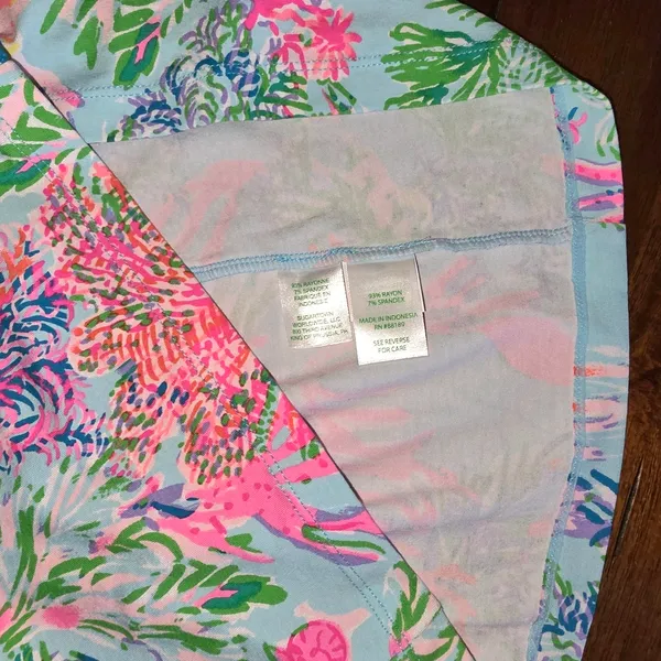 Lilly Pulitzer Blue Floral Midi Dress with Pink & Green Accents - Image 4