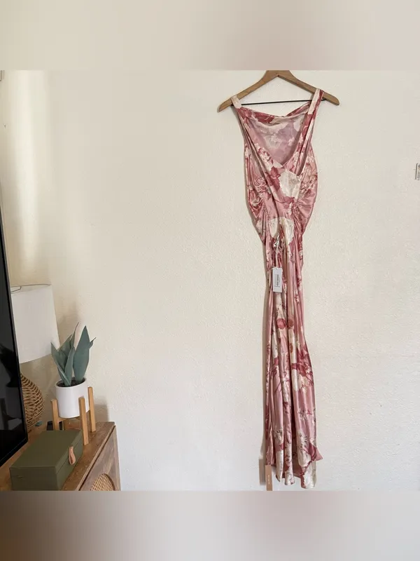 NWT reformation floral casette Silk Maxi Dress - Image 10