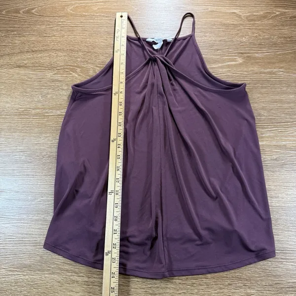 BCBGeneration Women's Plum Halter Tank Top Size Small Twist Front - Image 8