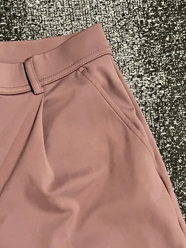 Womens small Halara Flex High Waisted Pleated Wide Leg Work Trousers-misty mauve - Image 5