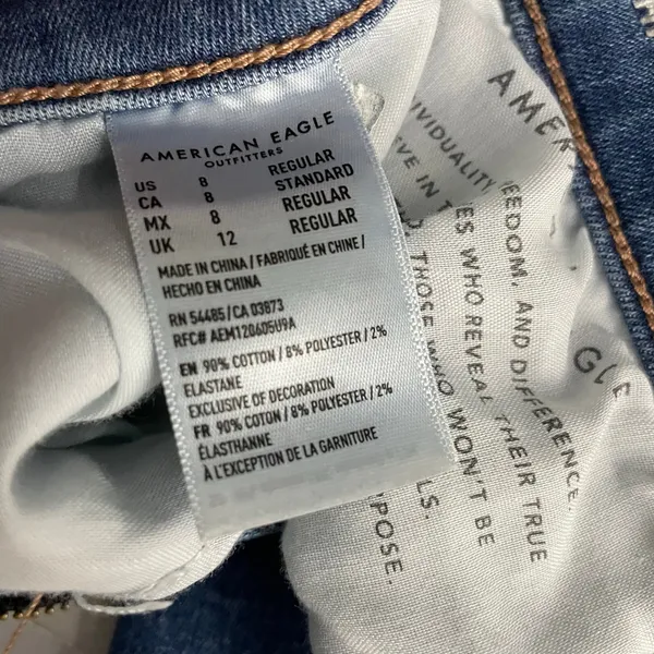 American Eagle Hi Rise Jegging Jeans Next Level Stretch Slim Skinny Ankle 8 - Image 10