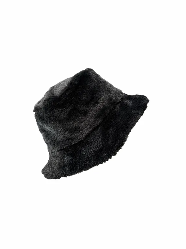 Women's Black Faux Fur Hat #260353 - Image 4