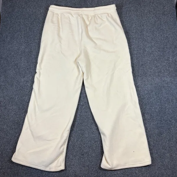 Disney 100 Sweatpants Size 2XL Mickey‎ Mouse Embroidered Lounge Wear Ivory Cream - Image 2
