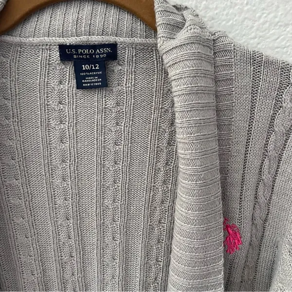 Grey Cardigan Sweater Open Wrap - Image 2