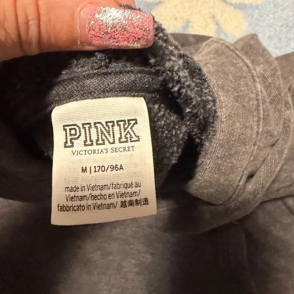 PINK Victoria's Secret Gray Hoodie - Image 3